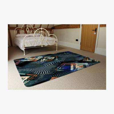 The Range Geometric Shapes Rug - Blue / 230cm