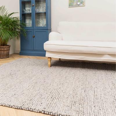 The Range Luxury Grey Bobble Wool Blend Living Area Rug - Grey / 280 x 190cm