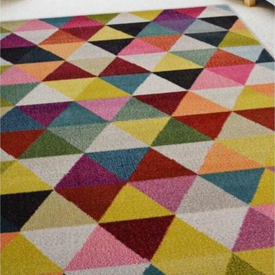 The Range Eye Catching Colourful Geometric Living Room Rug - Perth - Grey