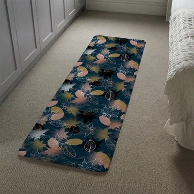 The Range Maple Leaves Runner Rug - Blue