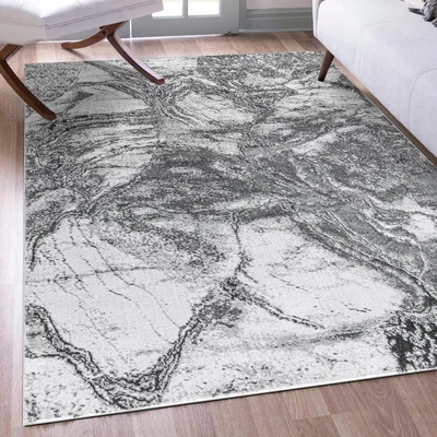 The Range Sunset Marble Rug - Grey
