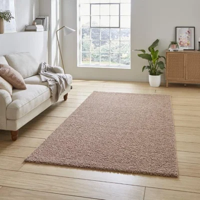 The Range Rose Pink Washable Shaggy Rug - Rose / 160x230cm