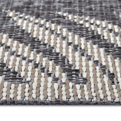 The Range Tribal Floral Indoor & Outdoor Rug Grey - Grey / 170.0cm