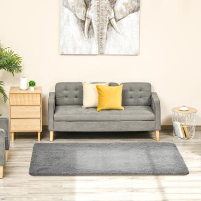 The Range Brown Fluffy Area Rug Shaggy Carpet - Grey
