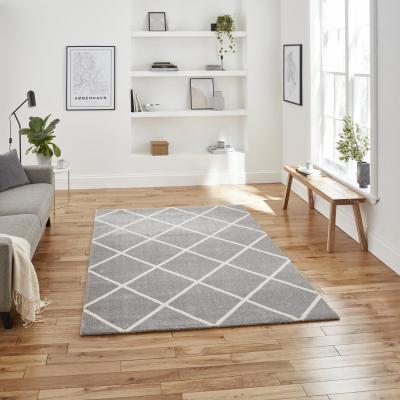 The Range Brooklyn BRK35 GreyCream Rug - Grey/Cream / 170cm