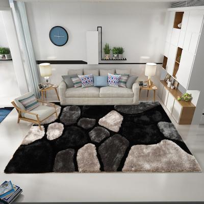 The Range Modern Non-Shedding Soft Area Rug - Black and Grey / 270cm
