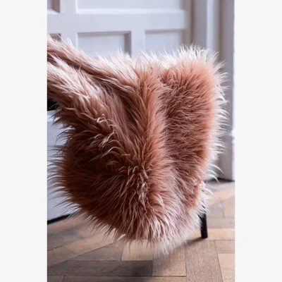 Rockett St George Faux Sheepskin in Blush
