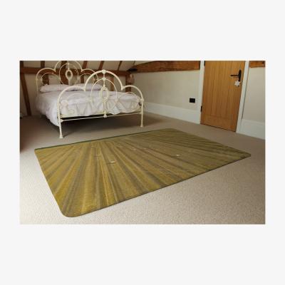The Range Straw Bales Of Wheat Lying On Harvested Field Designer Rug - Yellow / 230cm