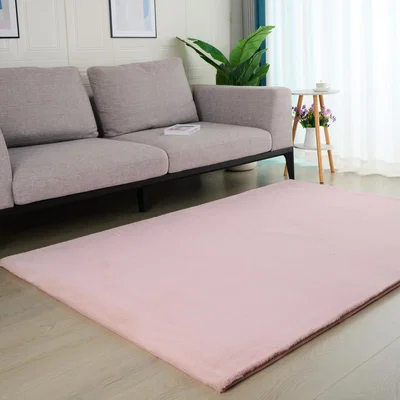 The Range Deluxe Rabbit Faux Fur Rug  - Blossom / 140cm