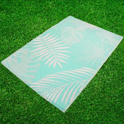 The Range Large Outdoor Rug Green Palm Leaf - Green