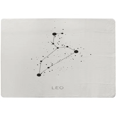The Range Star Constellation Zodiac Leo Style Rug - white / 230cm