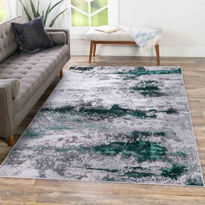 The Range Emperor Onyx Modern Grunge Sprayed Abstract Area Rugs - Aqua / 230cm
