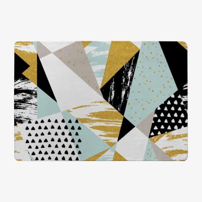 The Range Geometric Shapes  Brush Strokes Rug - Yellow / 230cm