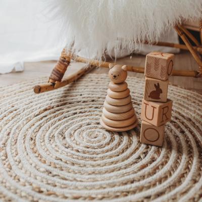 The Range Sustainable Jute and Cotton Braided Rug - Neutral / 120cm