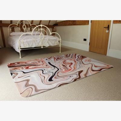 The Range Pink Rippled Marble Rug - Pink / 230cm