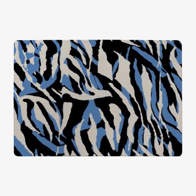 The Range Abstract Zebra Skin Rug - Blue / 150cm