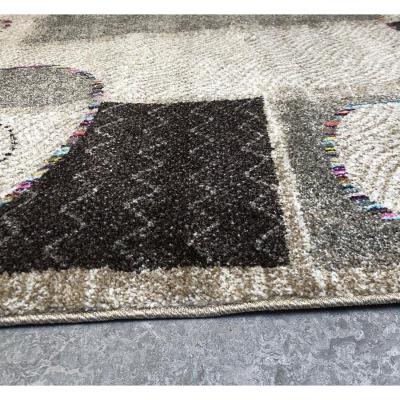 The Range Beige Patchwork Tribal Area Rug - Tempera - Grey