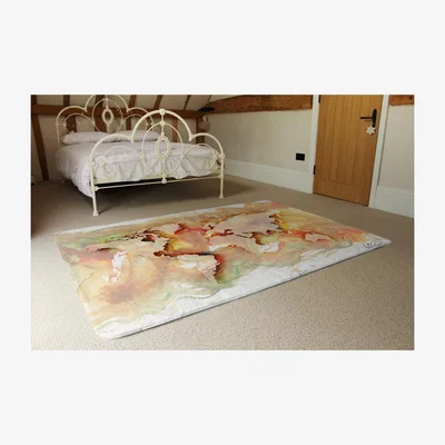 The Range Square World Rug - Orange / 230cm
