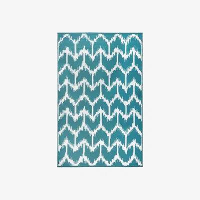 The Range Chevron Outdoor Rug - Teal