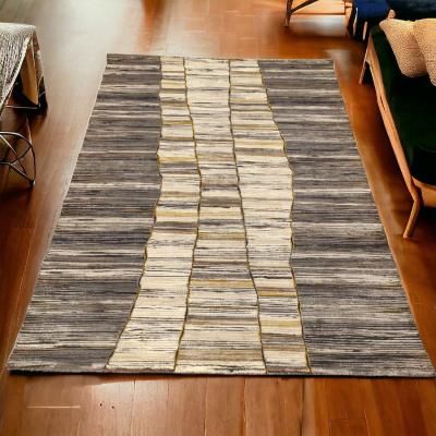 The Range Grey Scandi Geometric Contemporary Living Room Rug - Ziegler - Grey