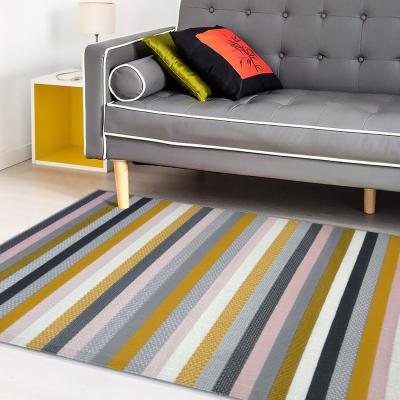 The Range Yellow And Pink Striped Area Rug - Islay - Yellow / 230cm