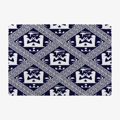 The Range Egyptian Hieroglyphs In Navy Rug - Blue / 110cm