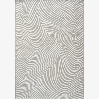 The Range Outdoor Modern Contemporar Rug - White / 170cm / Abstract
