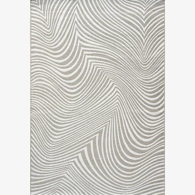The Range Outdoor Modern Contemporar Rug - White / 170cm / Abstract