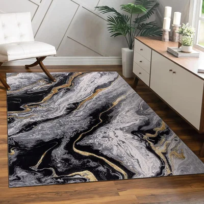 The Range Sunset Lux Rug  - Silver / 160cm