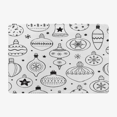 The Range Hand Drawn Christmas Decorations Style Rug - white / 230cm