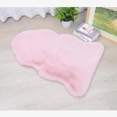 The Range Deluxe Faux Rabbit Fur Rug - Blossom