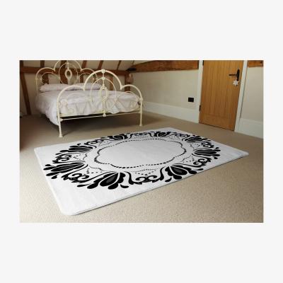 The Range Decorative Floral Element Rug - Black / 230cm