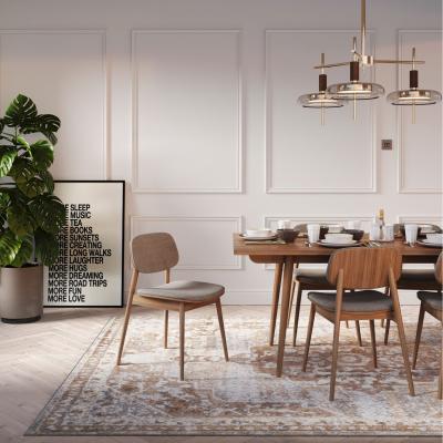 The Range Neutral Beige Traditional Medallion Living Area Rug - Beige / 160 x 160cm