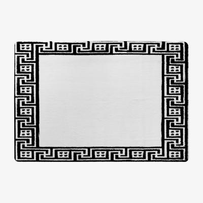 The Range Greek Traditional Meandor Rug - Black / 110cm