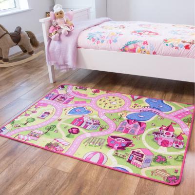 The Range Kids Interactive Funfair Village Play Mat Soft Bedroom Rug - Multicolour  / 120 x 80cm