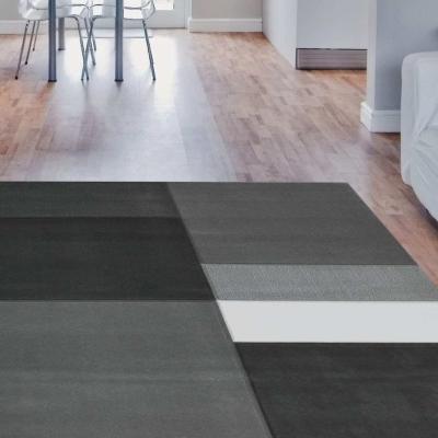 The Range Monochrome Carved Moroccan Living Room Rug - Daytona - Black