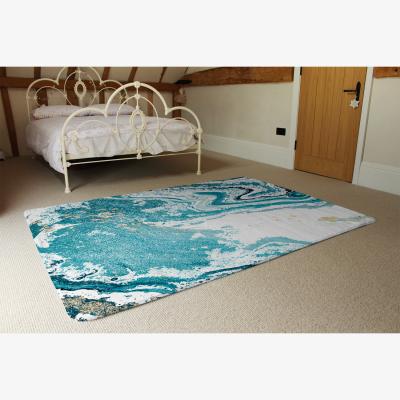 The Range Marble In Blue Rug - Blue / 230cm
