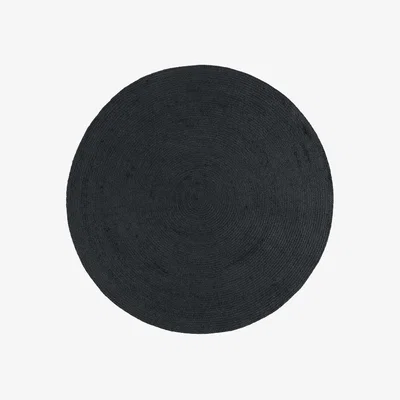 Rockett St George Black Round Rug - 200x200