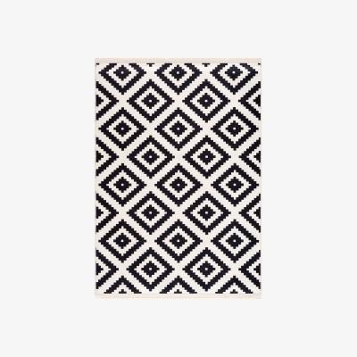 The Range Caimas Collection Washable Rugs in Black  2980B - Black / 0.936kg / 65cm