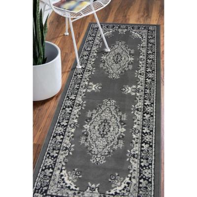 The Range Maestro Traditional Style Area Rug - Grey