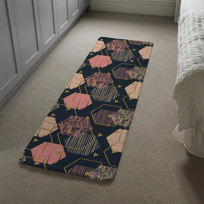 The Range Hexagons Runner Rug - Pink