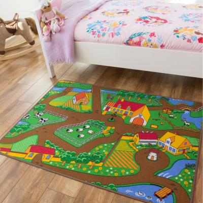 The Range Kids Interactive Farm Yard Play Mat Soft Bedroom Rug - Multicolour  / 133 x 95cm