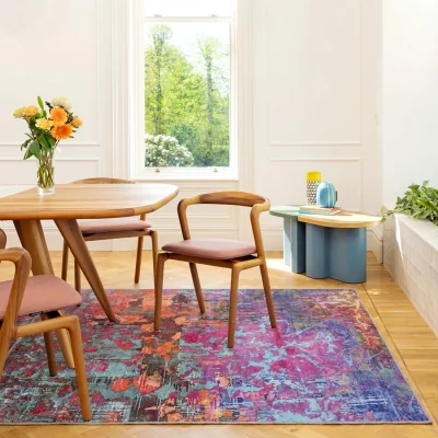 The Range Machine Washable Area Rug - Blazing - Multi / 150cm