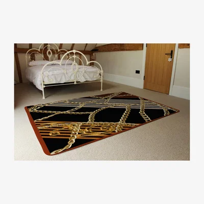 The Range Chains  Stripes Rug - Gold / 230cm