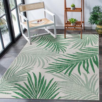 The Range Jungle Palm Leaf Rug  - Green / 120cm