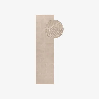 The Range The Rugs Carmel Diamond Geometric Design Textured Runner - Beige