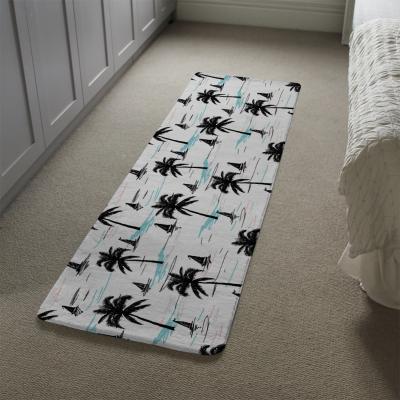 The Range Palm Trees  Sailboats Runner Rug - Blue
