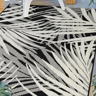 The Range Grey Recyclable Tropical Weatherproof Outdoor Rug - Compass - Grey