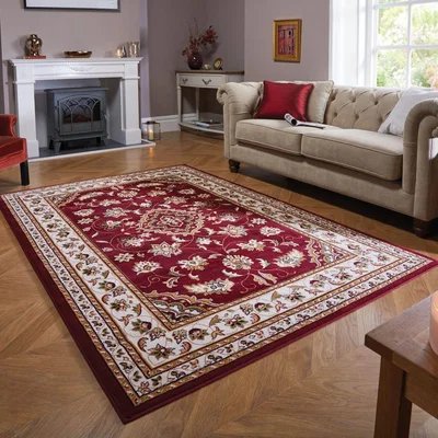 The Range Sincerity Royale Sherborne Traditional Red Rug  - Sherborne Red / 170cm / Carpet Rug