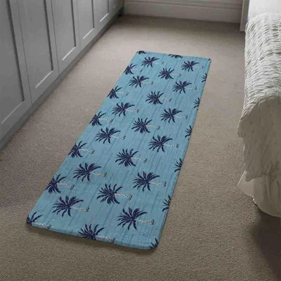 The Range Palm Trees On Blue Runner Rug - Blue